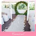 Shihanee Sequin Aisle Runner for Wedding Glitter Rug with Carpet Tape Sparkly Prom Outdoor Floor Birthday Carpet Runner for Ceremony Event Graduation Party (2 x 15 ft, Silver)