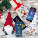 24 Pcs Nativity Christmas Ornaments Bulk Ceramic Nativity Scene Christmas Tree Hanging Ornaments Hope was Born Ceramic Star with Bible Verses Bookmark for Xmas Tree Family Holiday Home Decor