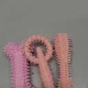 4 Pack Puppy Teething Toys Dog Durable Chew Toys Soft Rubber Toy Dog Teeth Cleaning Toothbrush Toy Cute Interactive Toys for Puppies Small Breed (Pink)