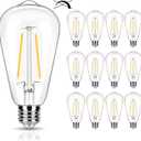 12 Pack 350LM LED Edison Bulbs 40 Watts Equivalent, 4 Watt ST19 LED Vintage Light Bulb, 2700K Soft White, E26 Base, Non-Dimmable