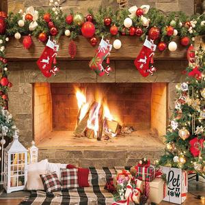 10x10ft Christmas Fireplace Theme Backdrop - Xmas Party Banner & Child Christmas Decoration Background for Family Party