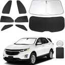 Window Shades for Chevrolet/Chevy Equinox 2018-2024 Accessories Car Side Full Windows Rear Triangular Windshield Sun Shade Sun UV Rays & Privacy Protection for Camping,Napping,and Relaxing 8PCS