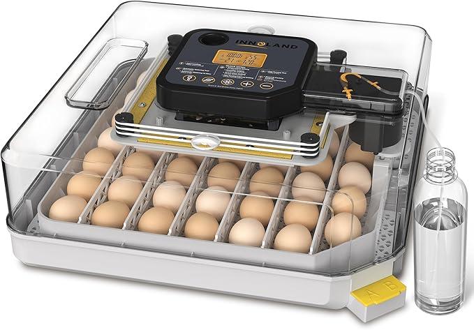 Incubator for Hatching Eggs, 48 Egg Incubator with Automatic Egg Turning and Humidity Temperature Control, Egg Candler, Chicken Incubator for Ducks/Quail/Goose/Pigeon, 360 View with Clear Window 