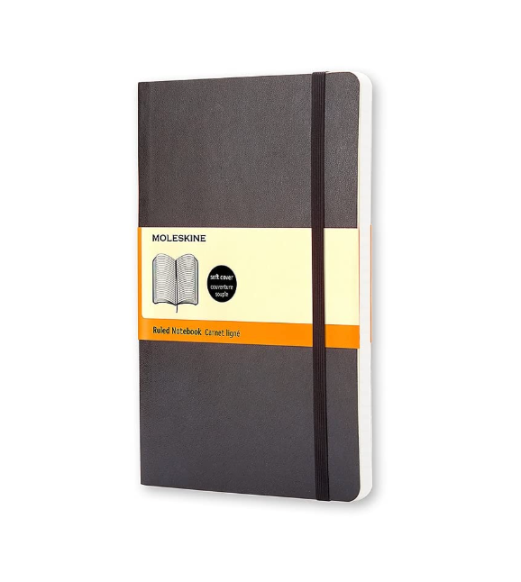 Moleskine Classic Notebook, Soft Cover, Pocket (3.5" x 5.5") Ruled/Lined, Black, 192 Pages