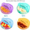 Yaklim Monthly Pill Organizer 2 Times A Day,XL One Month 28 Day Pill Box AM PM,Daily Pill Case Large 4 Week,Medication Organizer Dispenser for Pills,Fish Oils, Vitamin,Supplement4 Colors