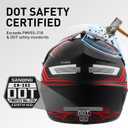 SPARK DOT Approved Youth Motocross Helmet Kids Dirt Bike Helmets - Full Face, Lightweight & Breathable for Off-Road E-Bike BMX MX ATV (with Gloves Goggles Mask) 4Pcs Set, Black Red, Small(55-56cm)