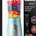 Mueller Personal Blender for Shakes and Smoothies with 15 Oz Travel Cup and Lid, Juices, Baby Food, Heavy-Duty Portable Blender & Food Processor, Turquoise Set Of 4