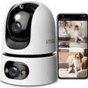 Imou 6MP Security Camera Indoor, Dual-Len 360Pan-Tilt Baby Monitor Pet Camera for Home Security, 2.4/5GHz WiFi, Work with Alexa & Google Home, Color Night Vision, Human/Pet Detection, No Monthly Fees