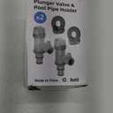 Above Ground Swimming Pool Plunger Valve & Swimming Pool Pipe Holder Set- Replacement Pool Accessories Compatible with Intex Pools (2 Each)