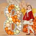 4FT Marquee Number, Mosaic Numbers for Balloons, Mosaic Balloon Frame, Marquee Number, Number 8 Balloon for 18th 90th Birthday Decorations for Women Men, 80th Anniversary Decorations, Balloon Arch Kit