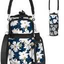 Toykee Under 32 oz Water Bottle Holder Bag with Strap - Crossbody & Woven Handle Sling for Carrier Walking with Phone Pocket