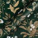 Abyssaly Dark Green Floral Peel and Stick Wallpaper, 17.3" x 118" Vintage Leaf Flower Stick on Wallpaper Contact Paper, Thicken Vinyl Self Adhesive Wall Paper for Bedroom Bathroom Cabinets DIY Decor (Green Gold White)