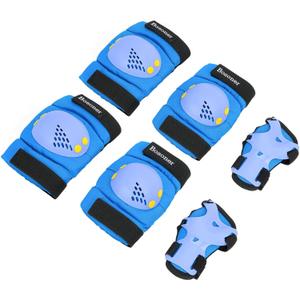 BOSONER Kids/Youth Knee Pad Elbow Pads for Roller Skates Cycling BMX Bike Skateboard Inline Rollerblading, Skating Skatings Scooter Riding Sports (Small (3-7 years), Blue)
