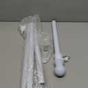 Flag Pole for Outside House - 5ft Heavy Duty Stainless Steel Flagpole Kit with Metal Holder Bracket, Tangle Free Weatherproof for Outdoor Porch Garage Fence -White