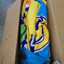WOW Sports Giant Inflatable Floating Water Slide - 2 Lanes - 9 ft - Hi-Vis Graphics - Kids & Adults, One
