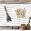 SOFE Rustic Chicken Wire Frame, Framed Photo Display Board/Wall Grid Panel, Decorative Bulletin Board, Jewelry Wall Organizer, Room Office Dorm Memo Board, 22 17 Inches