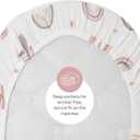 TansyPanda Muslin Halo Bassinet Sheets for BassiNest Luxe Swivel, Soothing, Swivel, Lite, Essential Sleeper, 3 Pack, 33 X 17 Inch, Ultra Soft, Snug Fit, Unisex Boys Girls, Gray White (Pink)