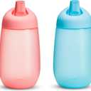 Munchkin Simple Clean Toddler Sippy Cups, Spill Proof, 10 Ounce, Blue/Pink