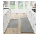 Kitchen Mat Set of 1 PCS, Cushioned Non Slip Rugs for Kitchen Floor, Absorbent Runner Comfort Standing Mats Washable for Kitchen, Office, Home (Grey, 17.3"x30")