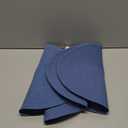 Floroom 15 Inch Round Braided Placemats Set of 4, Washable Heat Resistant Cotton Polyester Circle Place Mats for Kitchen Dining Table - Sail Blue