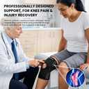 Galvaran Knee Brace for Men & Women - ACL, MCL, Meniscus Tear Support & Arthritis Pain Relief - Stabilizing Knee Braces Support with Side Stabilizers & Patella Gel Pad (Black, M)