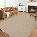 Garvee Large Washable Rug 9x12 Modern Solid Rugs for Living Room Tan
Non Slip Woven Textured Bedroom Rug Ultra-Thin Non-Shedding Farmhouse Carpet Neutral Foldable Throw Rugs for Bedroom Office