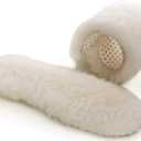 Happystep Genuine Sheepskin Insoles - Premium Lambswool and Sheepskin Top Layer, Honeycomb EVA Bottom Sole for Cushioning and Shock Absorption (Women 11)