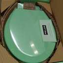 Toilet Seat, Slow Close, Soft Touch, Ultra-Smooth Matte Finish (No Orange-Peel Texture), Premium Moulded Wood, Quick Release, PIKLiDS (Green, Round)