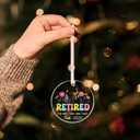 Retirement Ornament 2025  Wildflower Design Ornament, Inspirational Retirement Gift for Women, Teacher, Nurse, Coworker, Boss  I do What I Want, When I Want