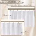 Naturoom White Linen Pinch Pleated Curtains 84 Inches Long 2 Panels for Bedroom Semi Sheer Ivory Curtains Linen Textured Drape Farmhouse Rustic Decor for Living Room Dining Room 84 Inch Length 7 FT