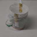 Kubvici 8'' Plastic Flower Planter Pots Set of 2 Indoor Outdoor Planters with Drainage Saucer for Garden Home (Green & White, 8 inch)