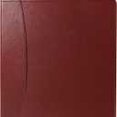Vintage Faux Leather 3-Ring Binder, 2-Inch Spine, Round Ring, Fits Letter Size 8.5" x 11" Paper, Built-in Interior Pockets, Professional Document Binder (Red, 2 Inch)