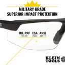 KLEIN TOOLS 60159 Safety Glasses, PPE Protective Eyewear with Semi Frame, Scratch Resistant and Anti-Fog, Clear Lens