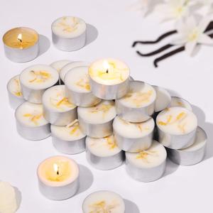 8 Pcs Vanilla Scented Tealight Candles,, 8 Counts
