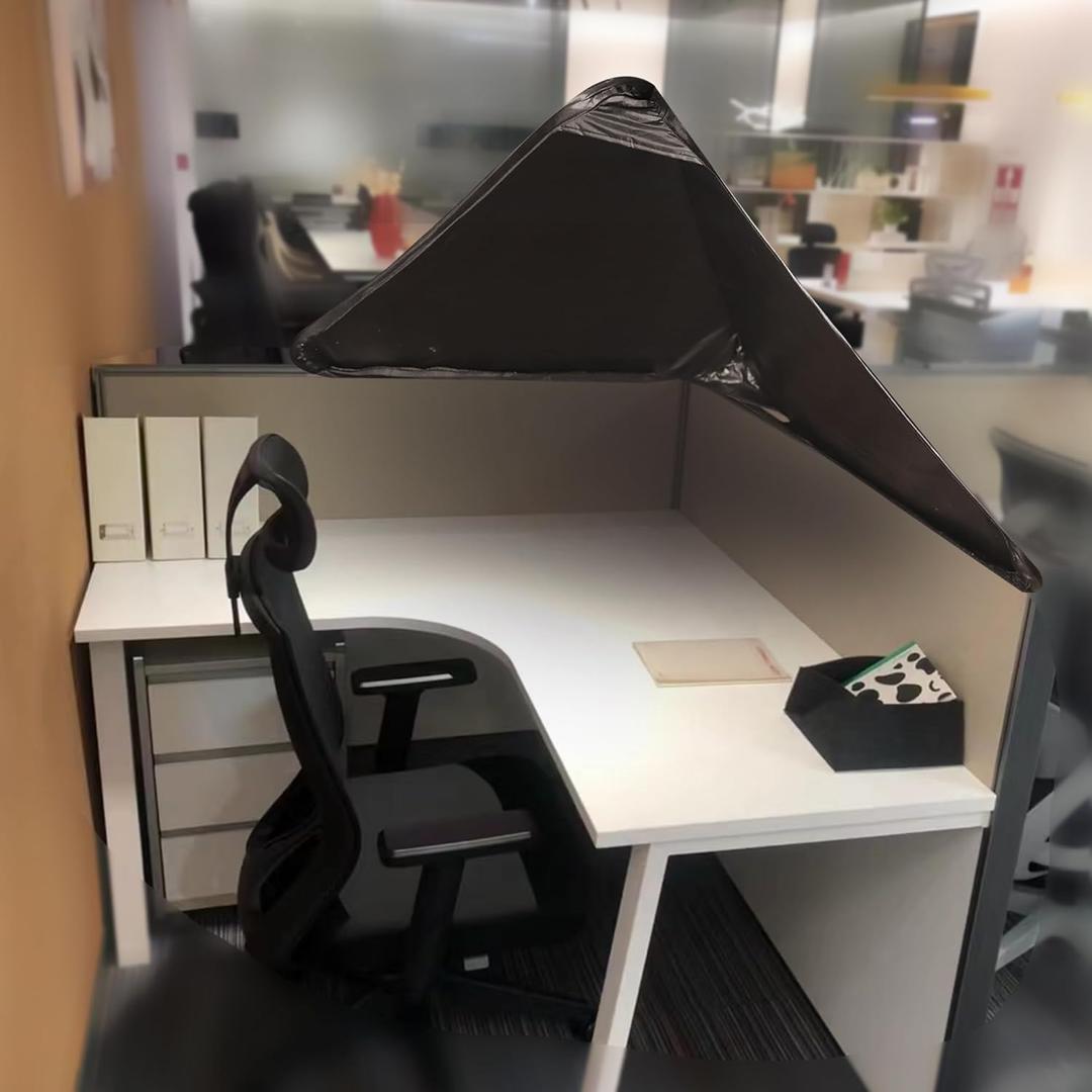 Desk Corner Shade Small Size To Block Partial Light,Light Shield Cover for Light Sensititve Worker,fit for high wall Cubicle Privacy Attach in 90 Degree Cubicle Corner privacy