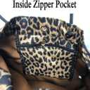 Leopard Shoulder Bag Soft & Lightweight Large Tote Purse Handbag Travel Satchel Gift for Women