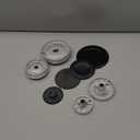 HUAREW Gas Stove Burner Caps Set, Cooker Hat Set Suitable for Most Gas Stove Burners, 1 Large, 1 Small, 2 Middle