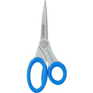 Westcott Soft Handle With Anti-microbial Protection, Blue, 8-inch Straight (14643)