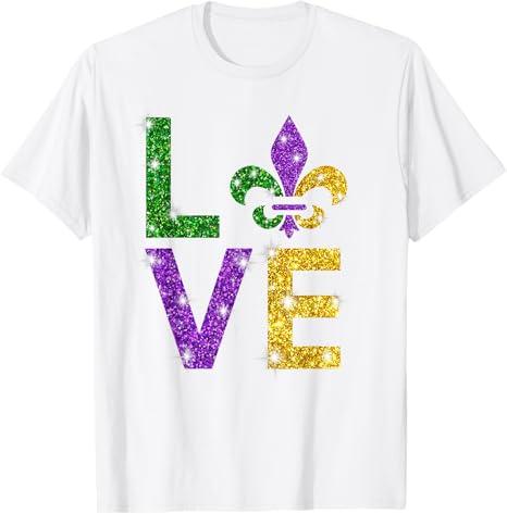 I Love Mardi Gras T-shirt | Mardi Gras Shirt For Girls T-Shirt, XL