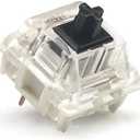 Granvela 20-Pack Black Switches for Mechanical Keyboards, 3-pin Linear & Consistent 60g Force White-Shell Supporting SMD RGB Light