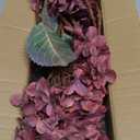 Artificial Flower Fake Silk Hydrangea Heads Bouquet with Stems Bulk for Fall Decoration Table Center Christmas Indoor Outdoor Faux Floral Realistic with Leaves Plants Crafts 8PCS(Rose red)