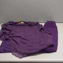 ZOMVA Plus Size Mother of the Bride Pant Suits Dressy 2 Piece Asymmetric Cape Set with Pockets Wedding Guest Outfit (Sparkly Drak Purple, XL)