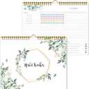 Habit Tracker Calendar12 Monthly Habit Tracker Journal with Spiral Binding,Undated Weekly Monthly Planner to Boost Productivity&Self Improvement, 8"x10"Green