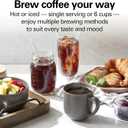 Hamilton Beach Home Barista 7-in-1 Small Coffee Maker with Seven Ways to Brew, 6 Cup Carafe, Drip, Single Serve, French Press, Pour Over, Cold Brew, Easy-Fill Reservoir, Black (46251)