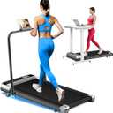 Walking Pad Treadmill with 8% Incline for Home Office,3.0HP Low Noise Portable Folding Under Desk Treadmill with Remote Control,Jogging Running Machine,350 Lbs Capacity,LED Display,Handle Bar