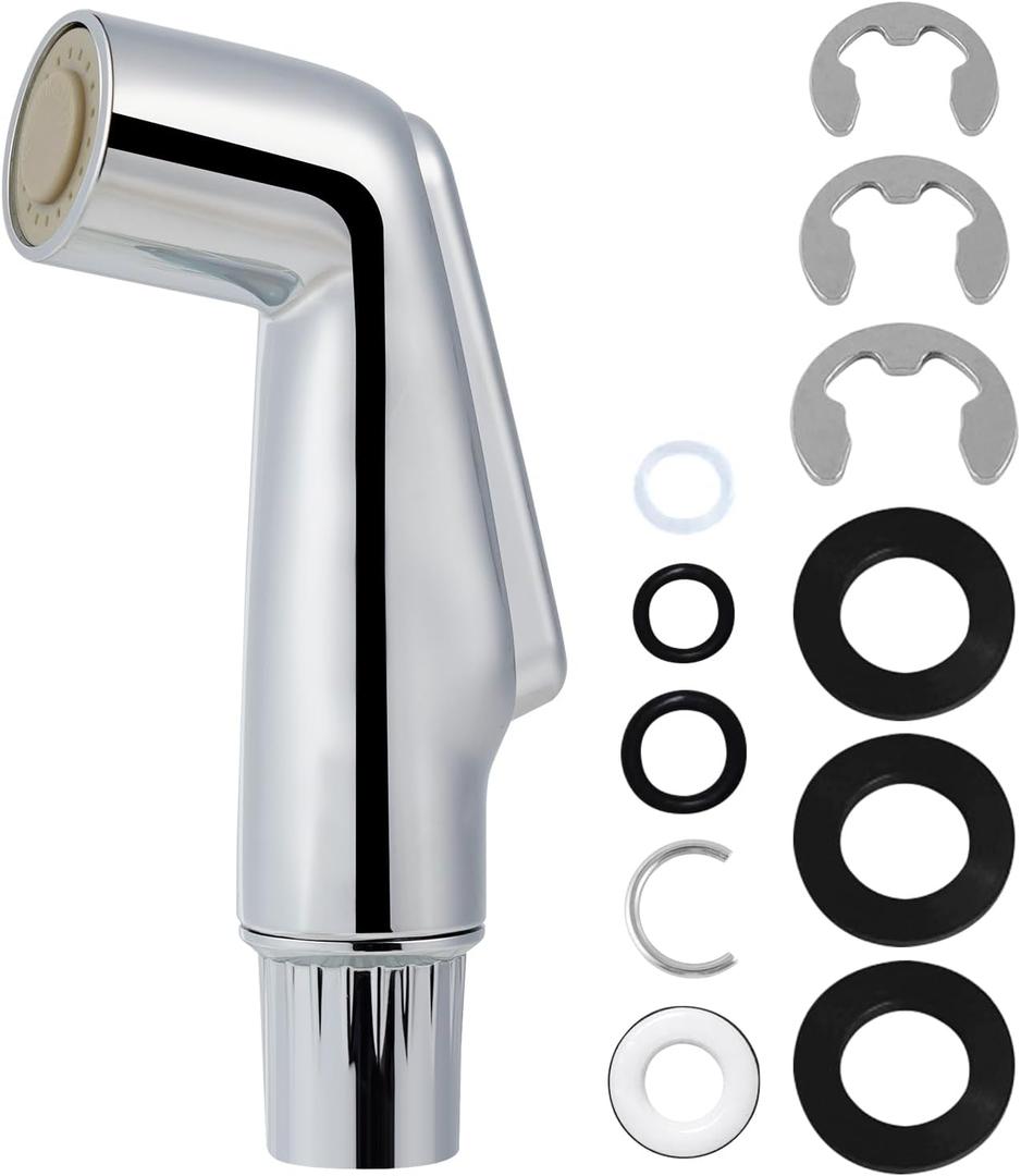 Hygie Rinse Kitchen Sink Side Sprayer Head Replacement Universal Sink Sprayer Attachment Compatible with Delta, Moen, Kohler OEM Brand, Kitchen Sink Faucet Sprayer Head, Chrome Finish