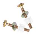 2PCS Universal Toilet Seat Screws Replacement Kit, Premium Steel Toilet Seat Bolts with Metal Washers and Plastic Nuts, Toilet Lid Screws for Fixing The Top