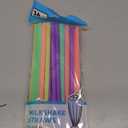 Jacent Jumbo Smoothie Straws: 36 Count per Pack, Disposable Big Plastic Drinking Straws for Milkshakes, Drinks, Smoothies