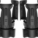 Cup Holder Expander (Adjustable Holder & Base, Auto-Fit Hold, One Button Open), Car Cup Holder Expander for Yeti, Hydro Flask, Nalgene, Owala, Bottles in 2.6"- 4.8" (Light Black, 2 Pack)