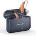 BESTEK Hearing Aids for Seniors Rechargable, Behind-The-Ear Hearing Aid for Adults with Noise Cancelling, Dual Microphone, Comfortable Fit